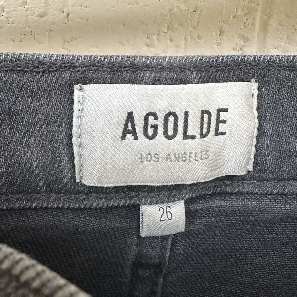 Agolde Ren Black Rinse Faded Denim Jeans size 26 - Picture 8 of 8